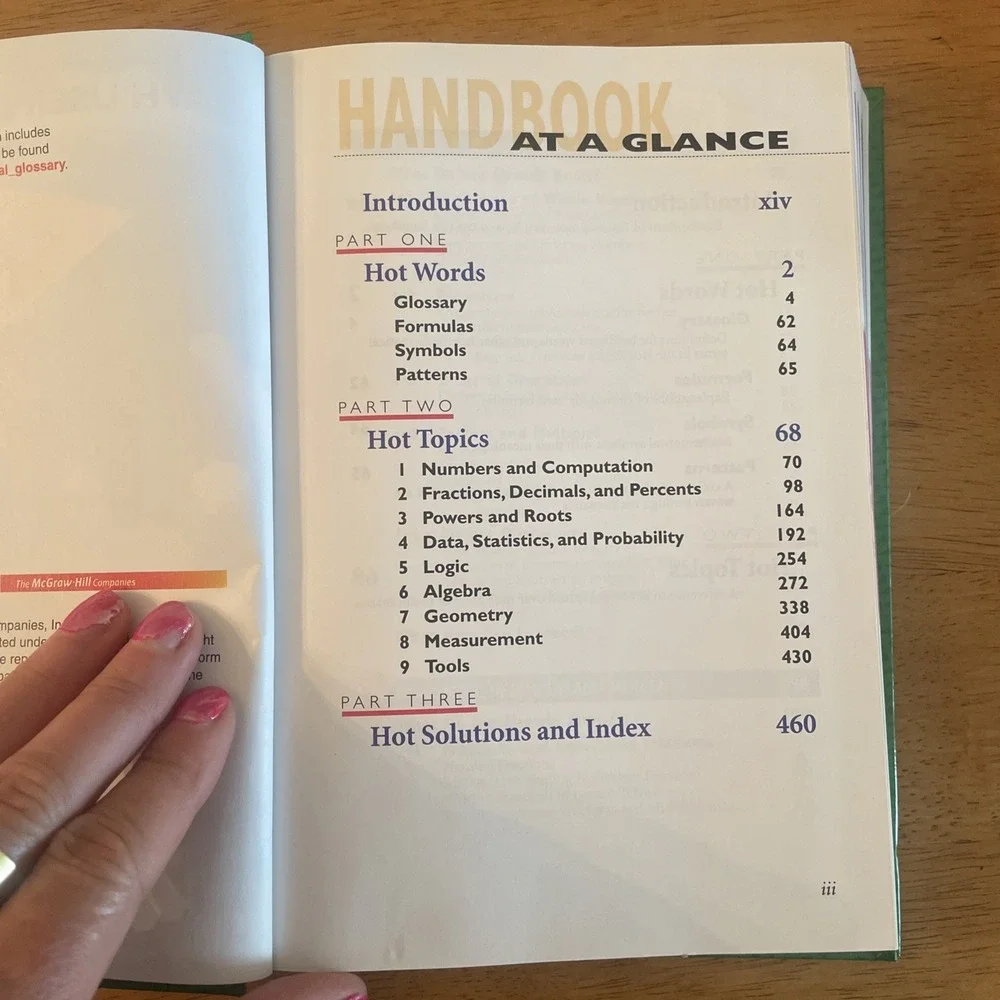 Quick Review Math Handbook: Hot Words, Hot Topics Book 3 Homeschool Middle High